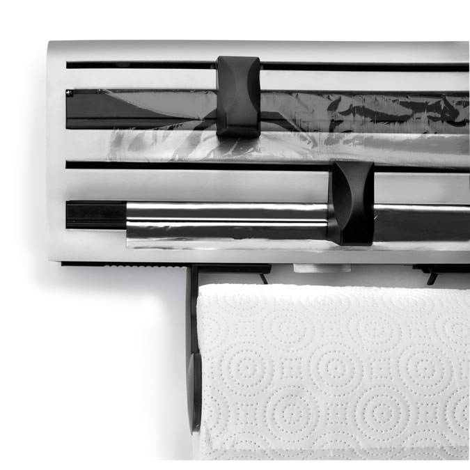 Dispensador de rollo de cocina 6 en 1, soporte de pared para papel de  aluminio, Film transparente - AliExpress